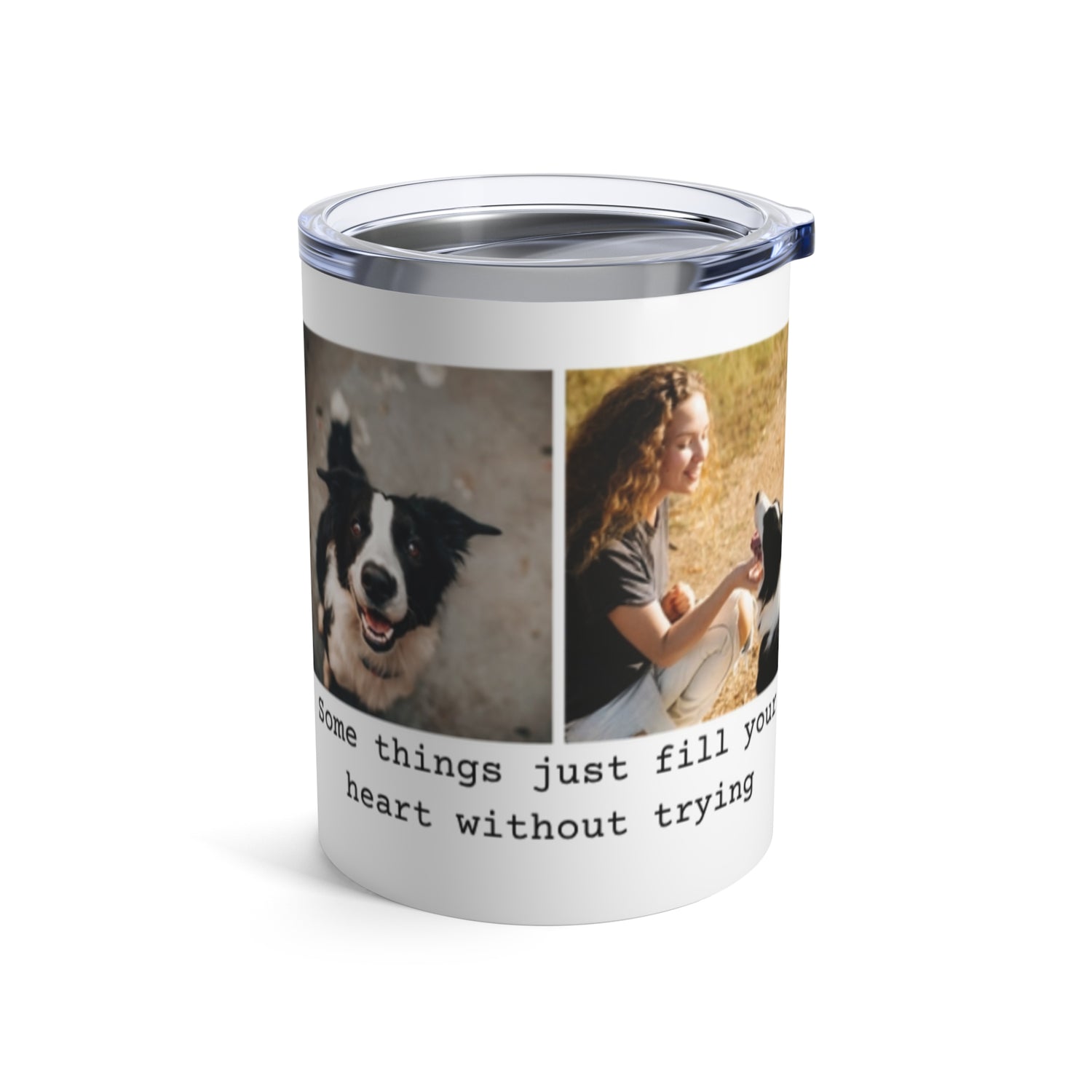 10oz Photo Tumbler — Customized Dog Memory Travel Mug (