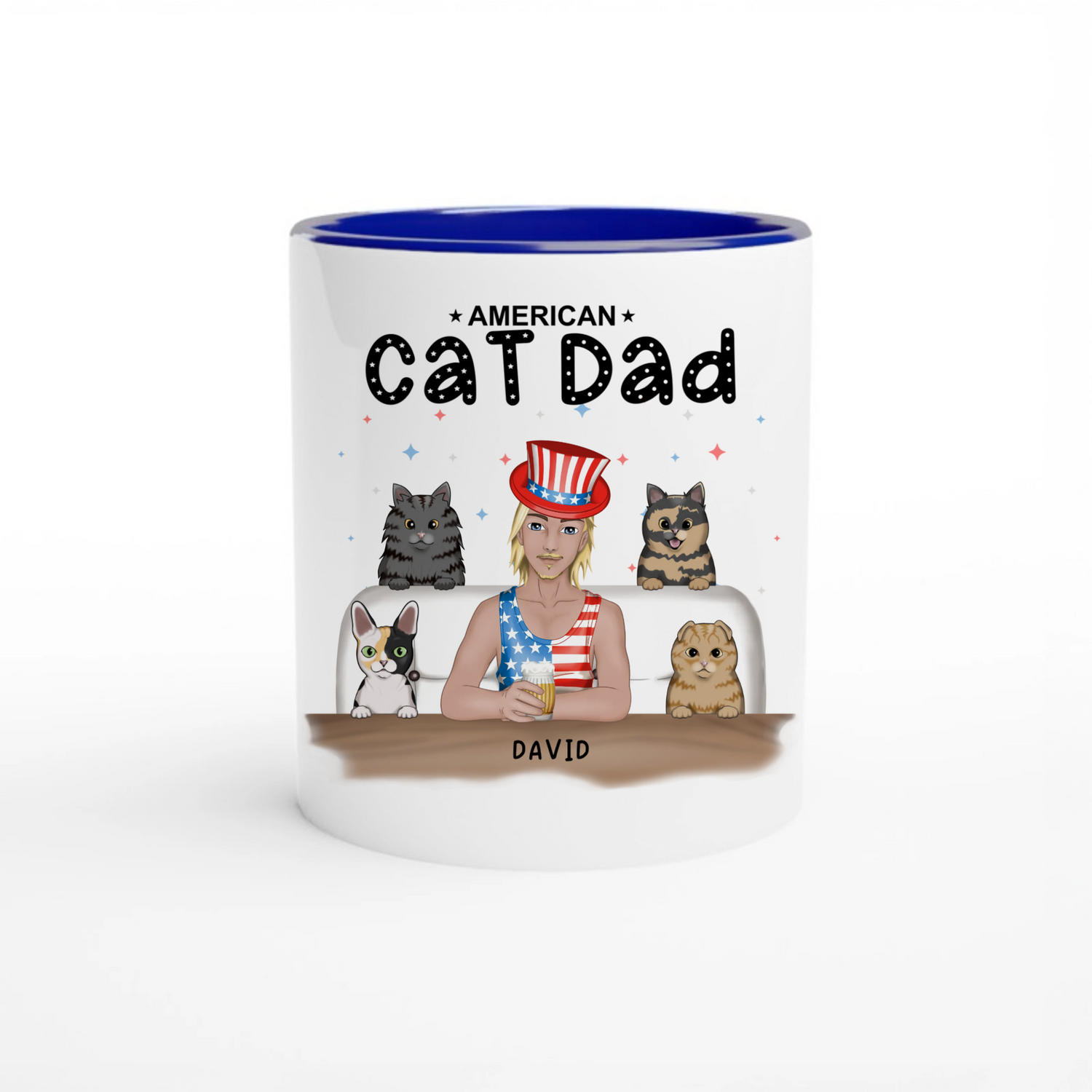 American Cad Dad - Personalized Ceramic Mug - All wrap