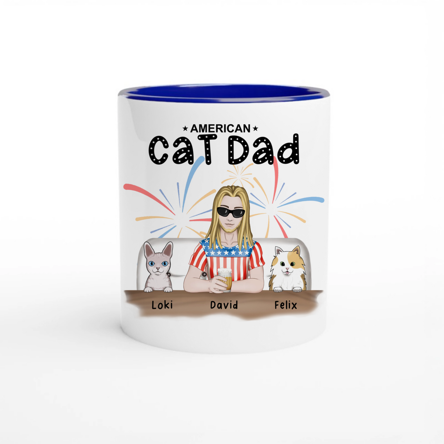 American Cad Dad - Personalized Ceramic Mug - All wrap