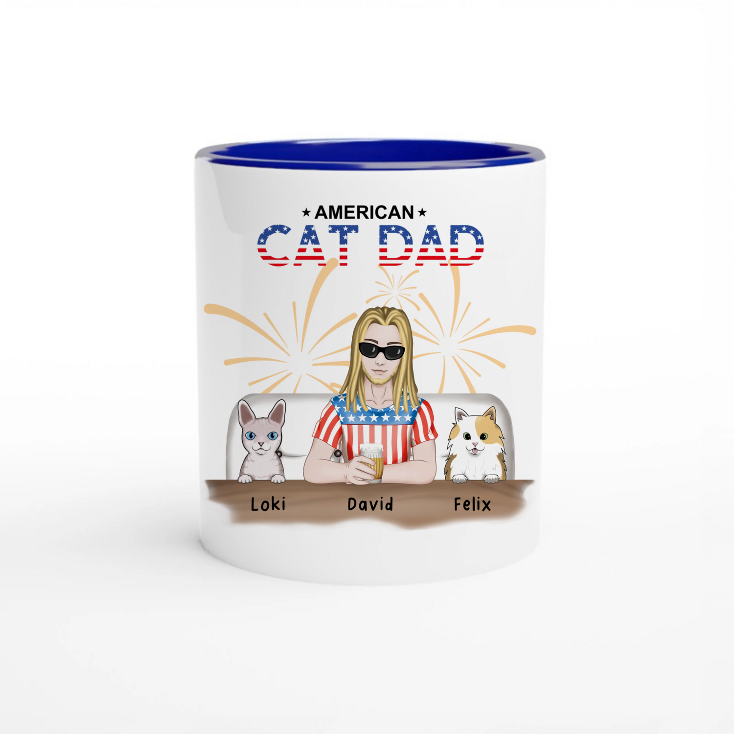 American Cad Dad - Personalized Ceramic Mug - All wrap