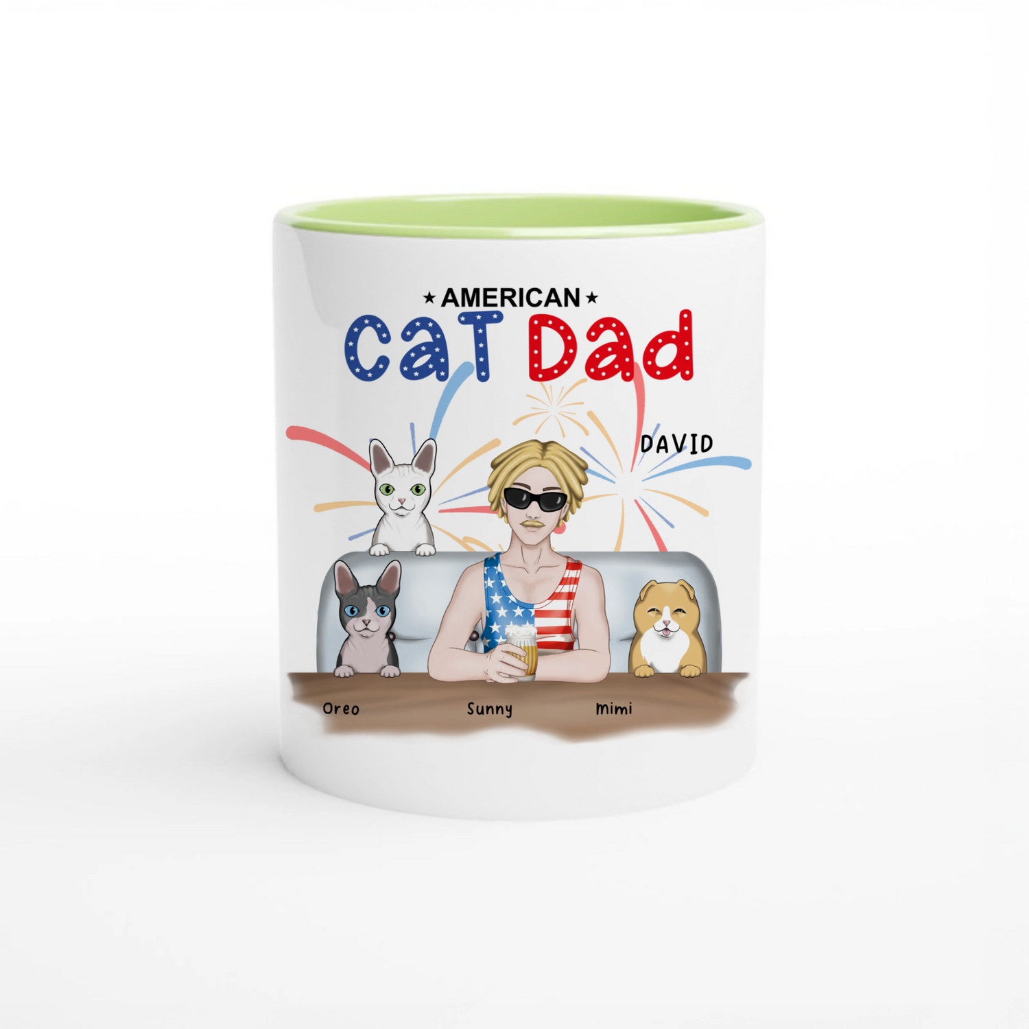 American Cad Dad - Personalized Ceramic Mug - All wrap