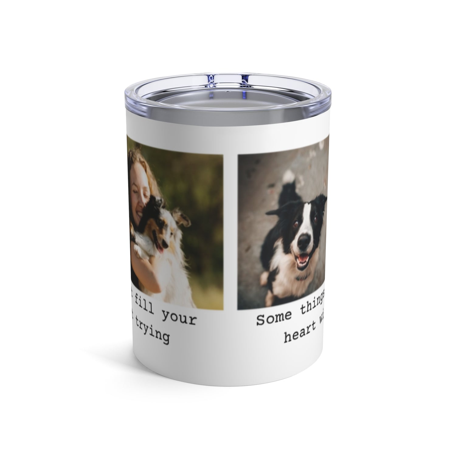 10oz Photo Tumbler — Customized Dog Memory Travel Mug (