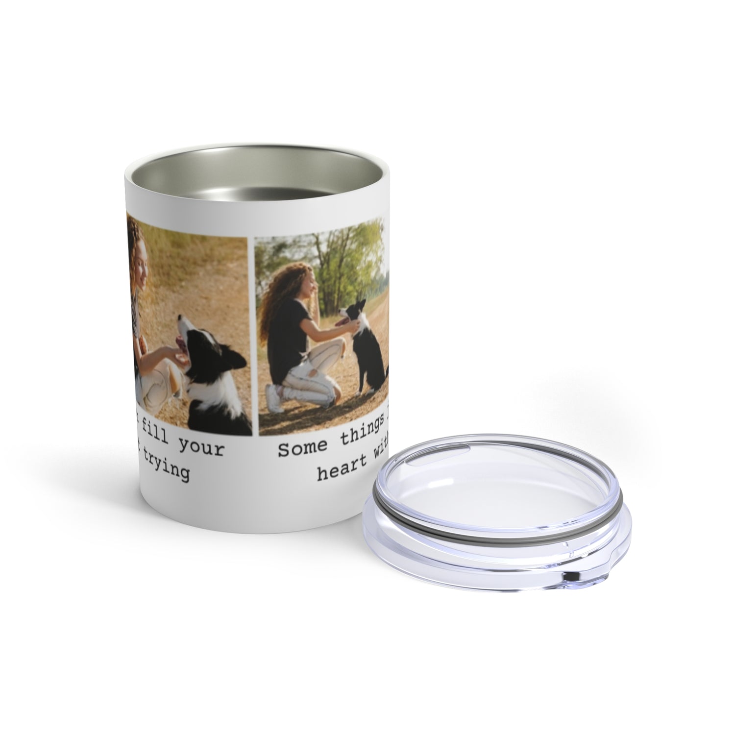 10oz Photo Tumbler — Customized Dog Memory Travel Mug (