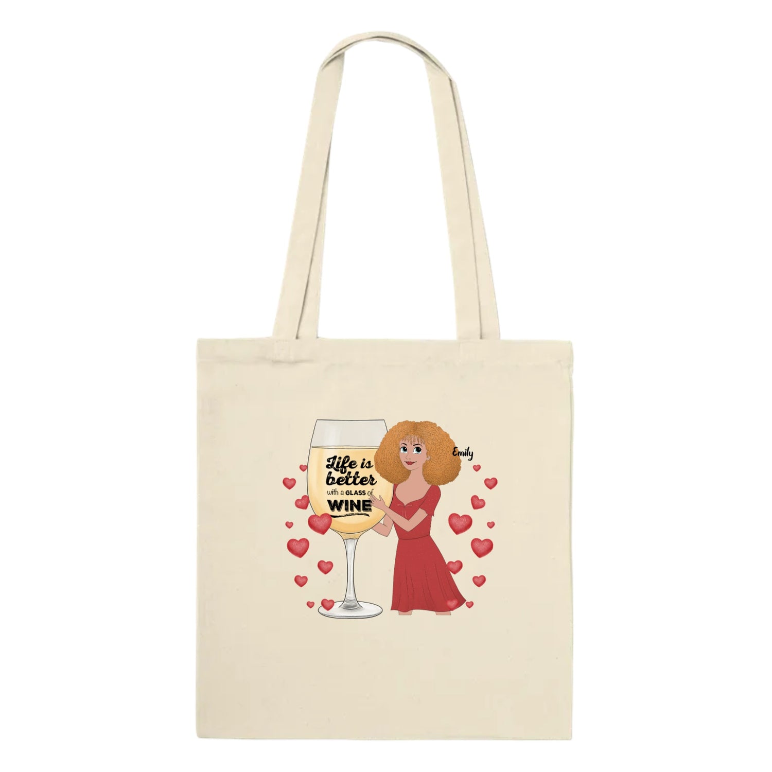 Life is better wine - Personalized Tote Bag