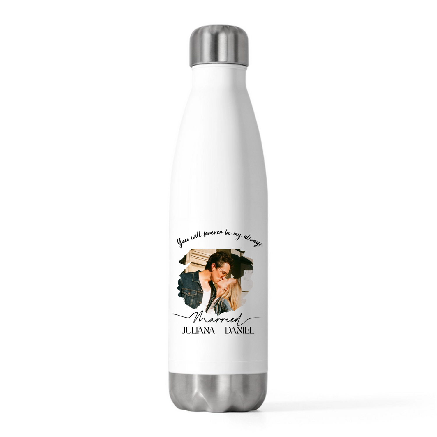 Our First Christmas Married -Personalized Insulated Bottle