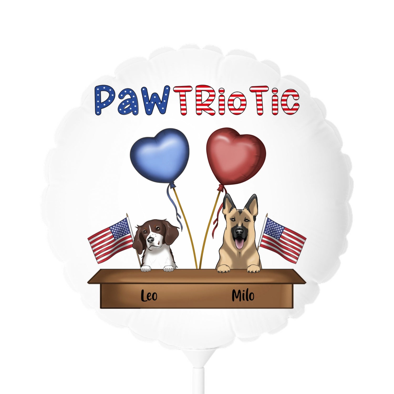 Paw Trio Tic - Personalized Balloon
