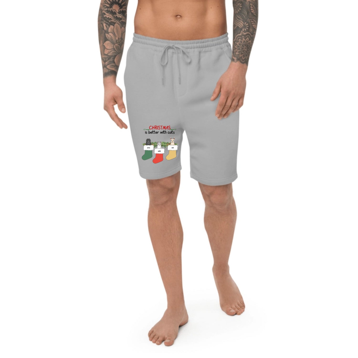 Christmas is better with cats - Personalized Men's Shorts