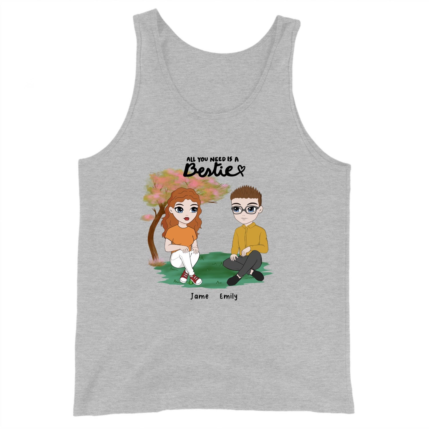 All you need is a bestie - Personalized Men’s Tank Top