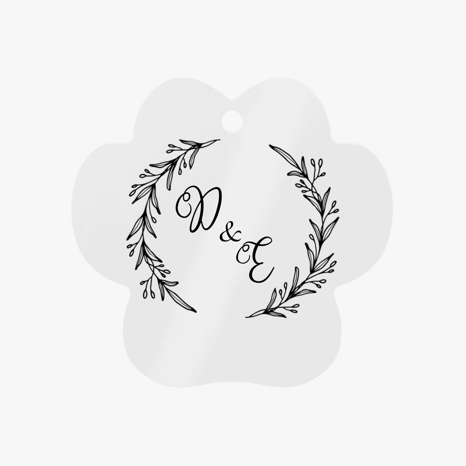 Wedding Initials - Personalized Metal Ornaments