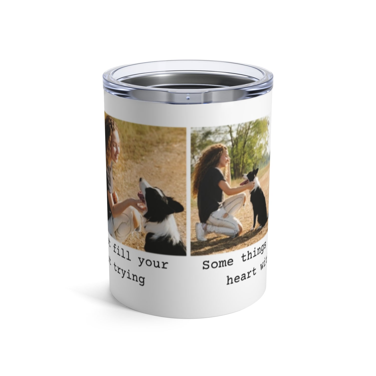 10oz Photo Tumbler — Customized Dog Memory Travel Mug (