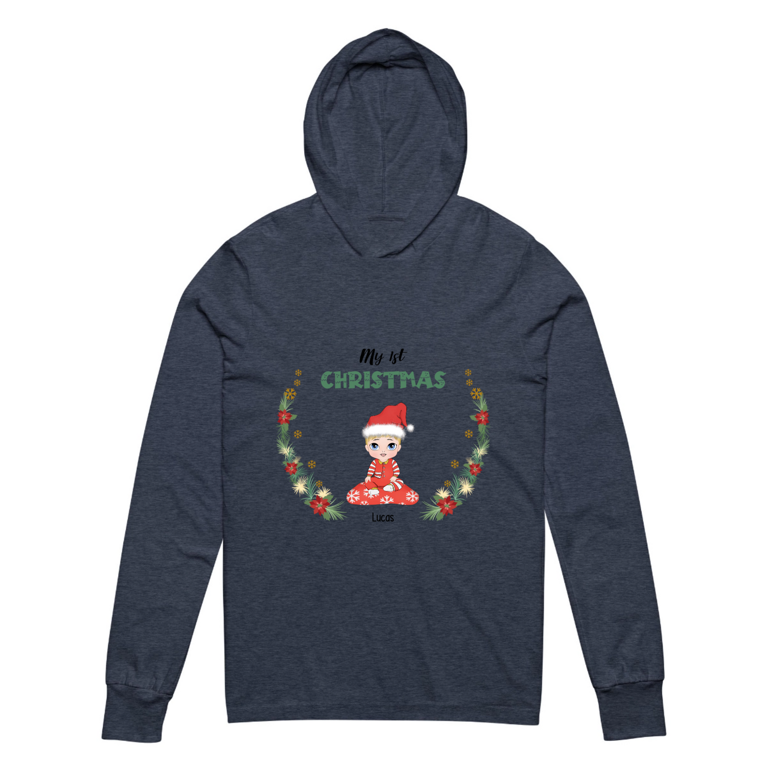 My 1st Christmas - Personalized Unisex Hooded
