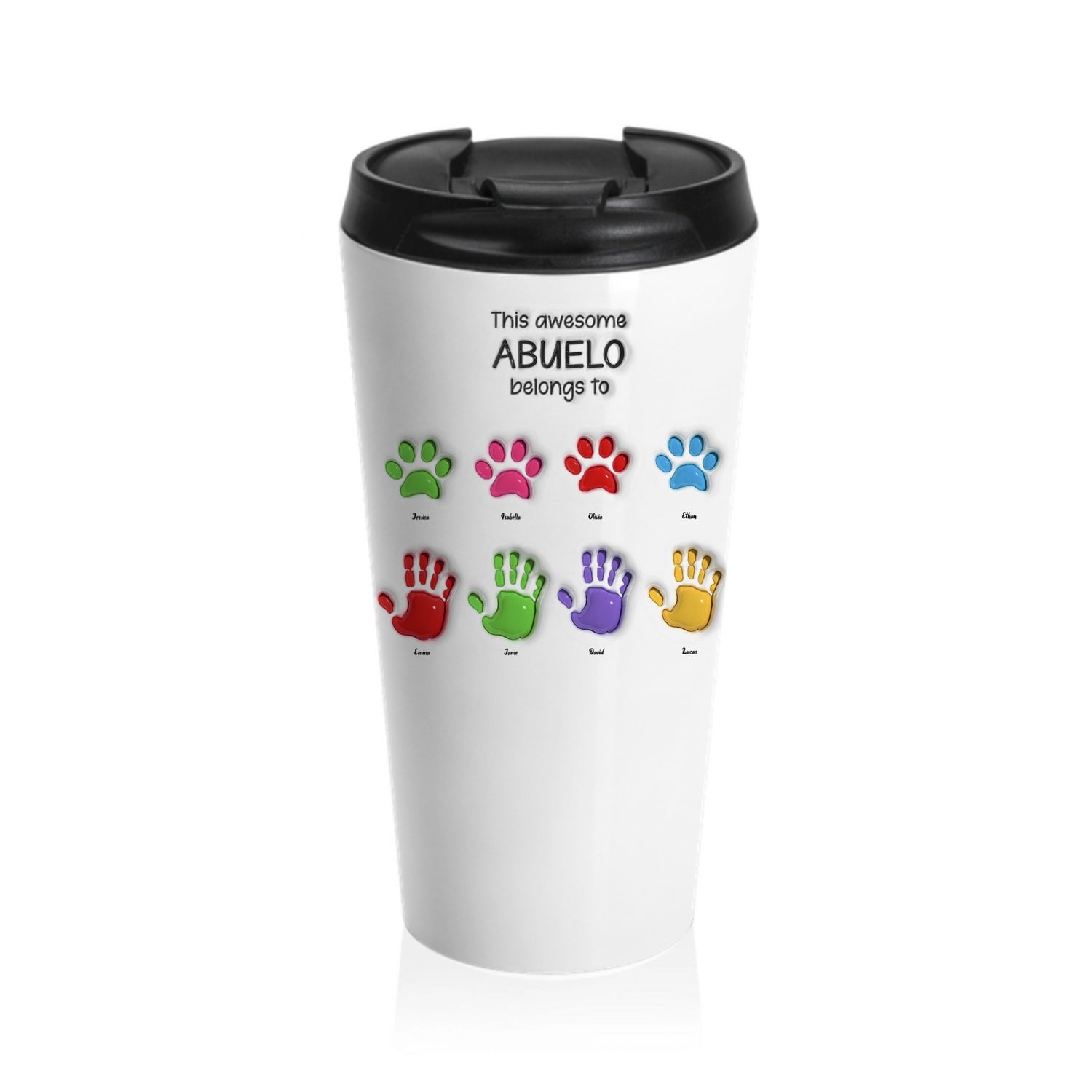 This Awesome Dad Grandpa Belongs To - Personalized Travel Mug