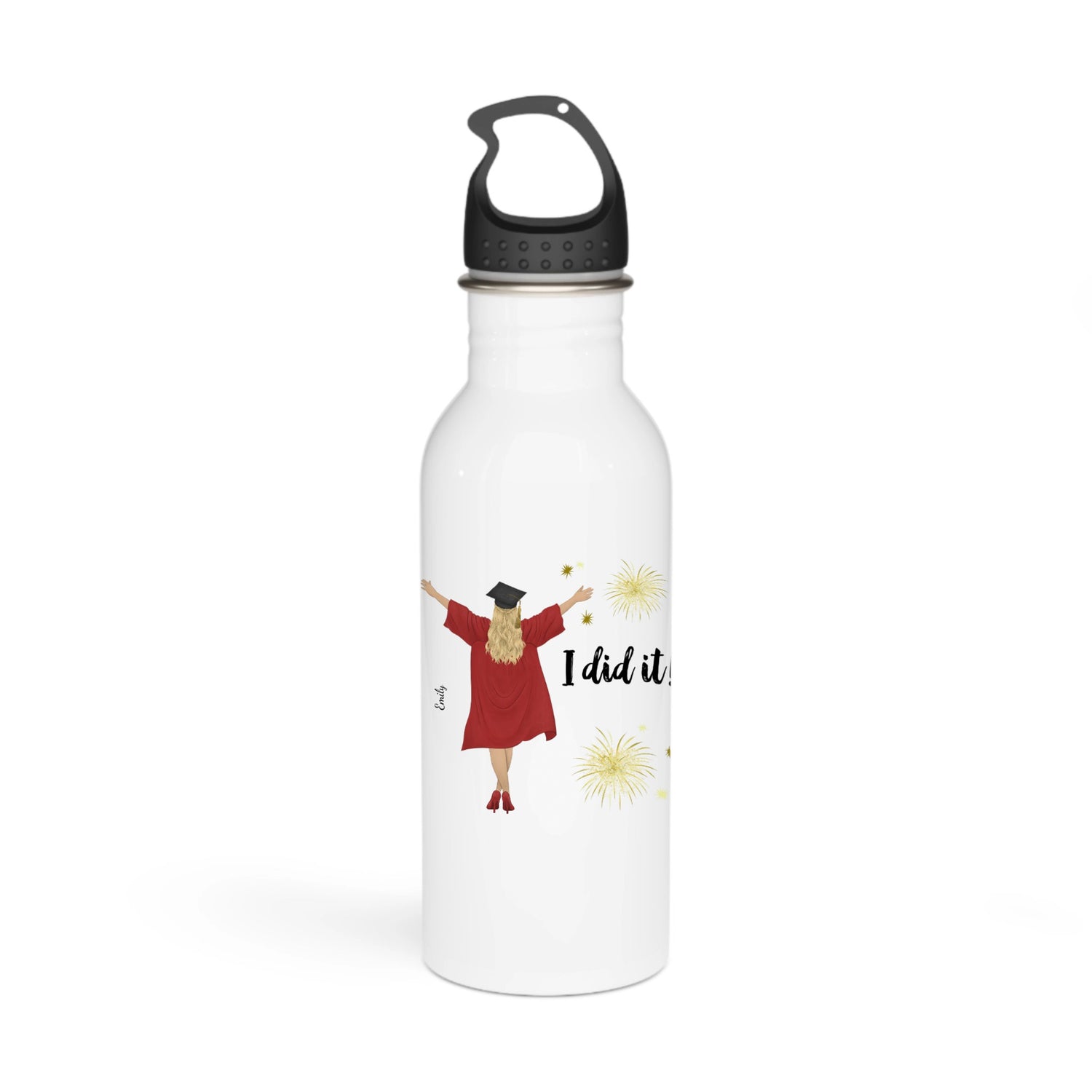 I did it! - Personalized Water Bottle