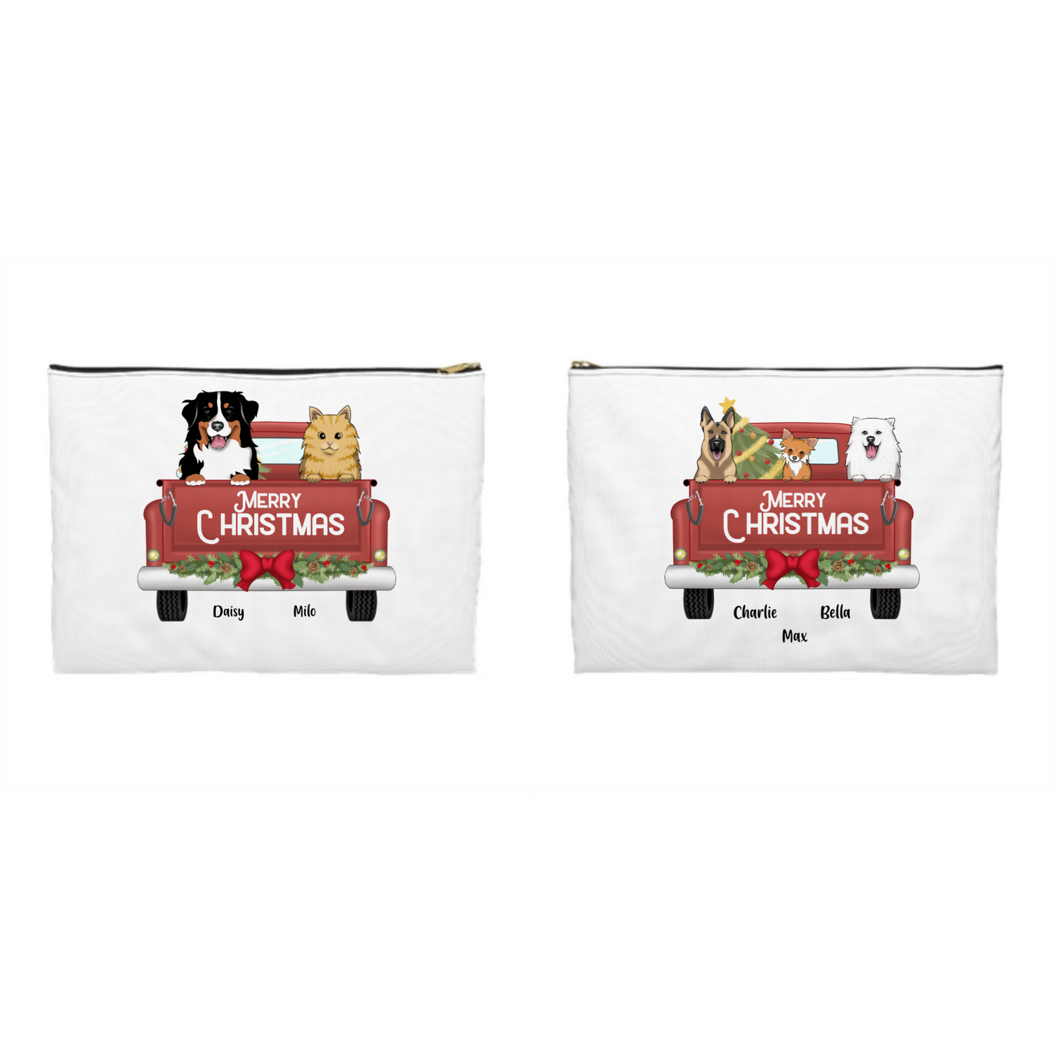 Merry Christmas - Personalized Accessory Pouch
