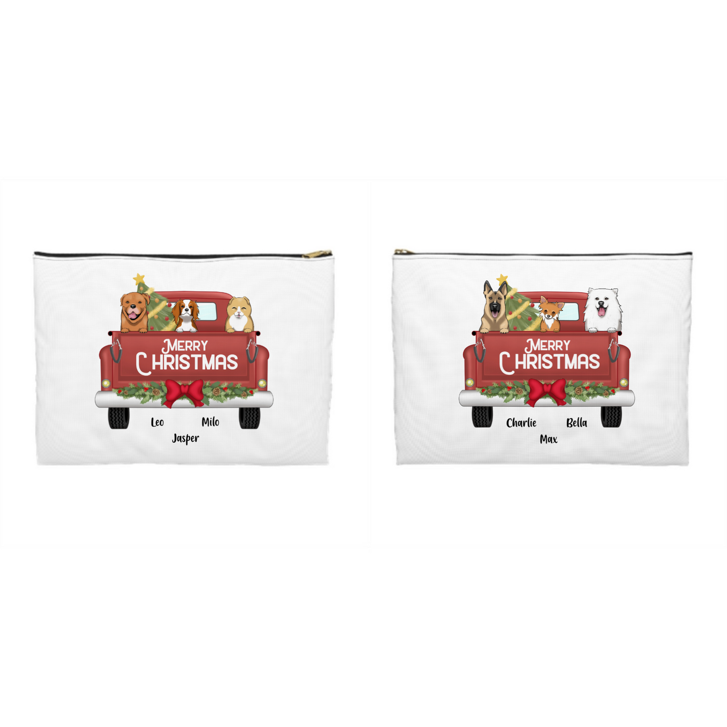 Merry Christmas - Personalized Accessory Pouch