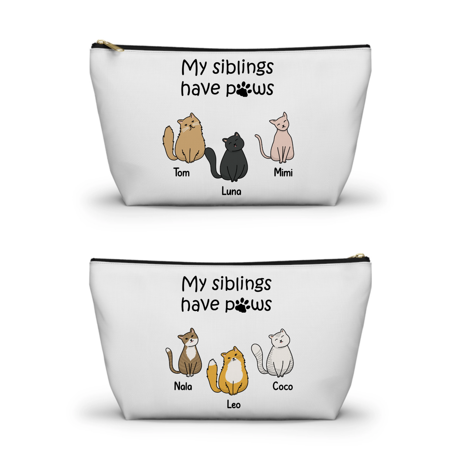 Good Moring Human Servant - Personalized Accessory Pouch w T-bottom