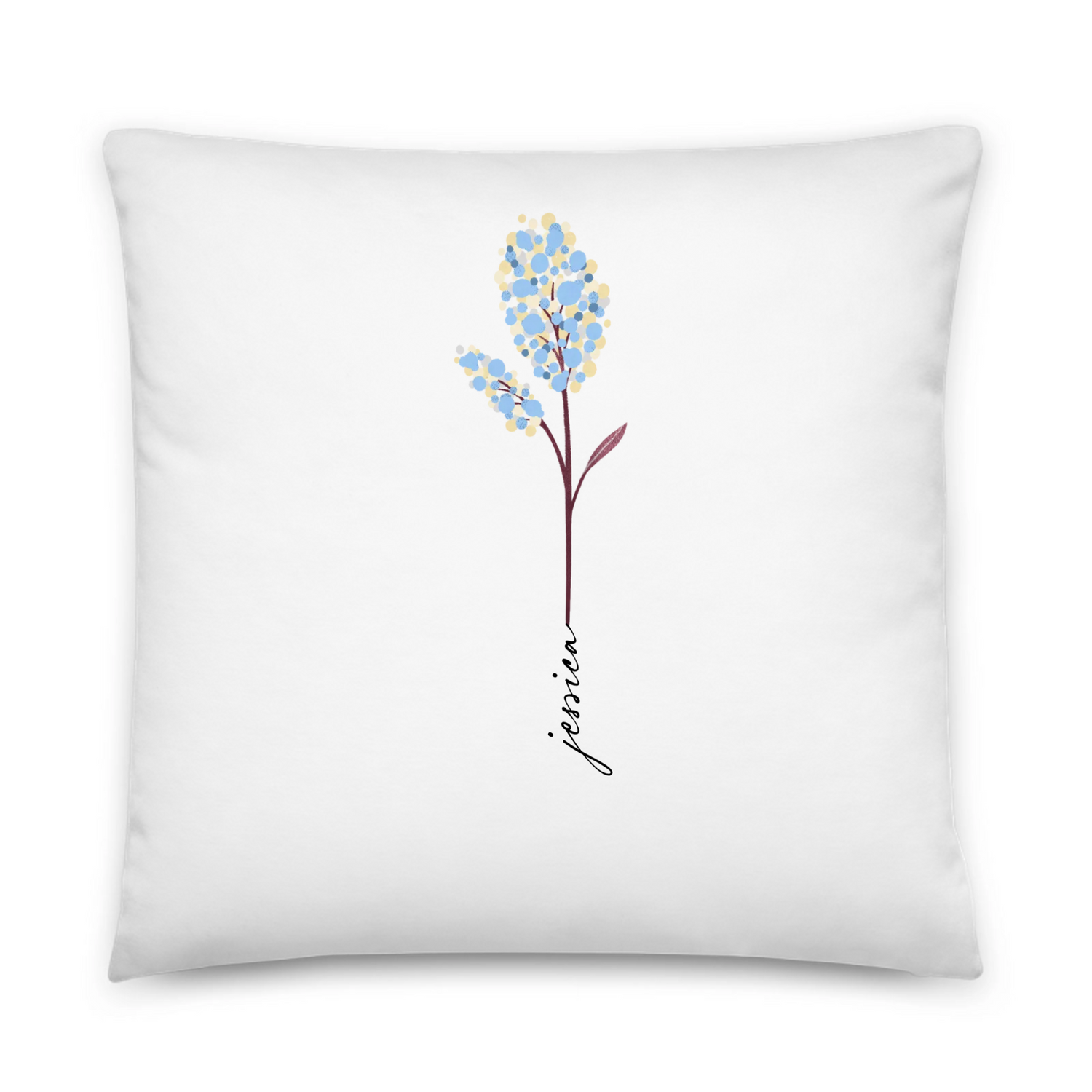 Our Garden choose 1 to 5 flowers - Personalized All-Over Print Basic Pillow