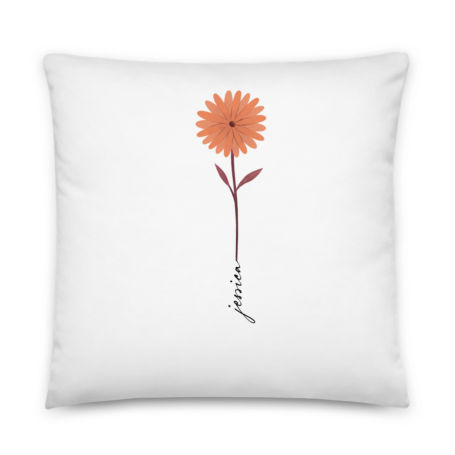 Our Garden choose 1 to 5 flowers - Personalized All-Over Print Basic Pillow