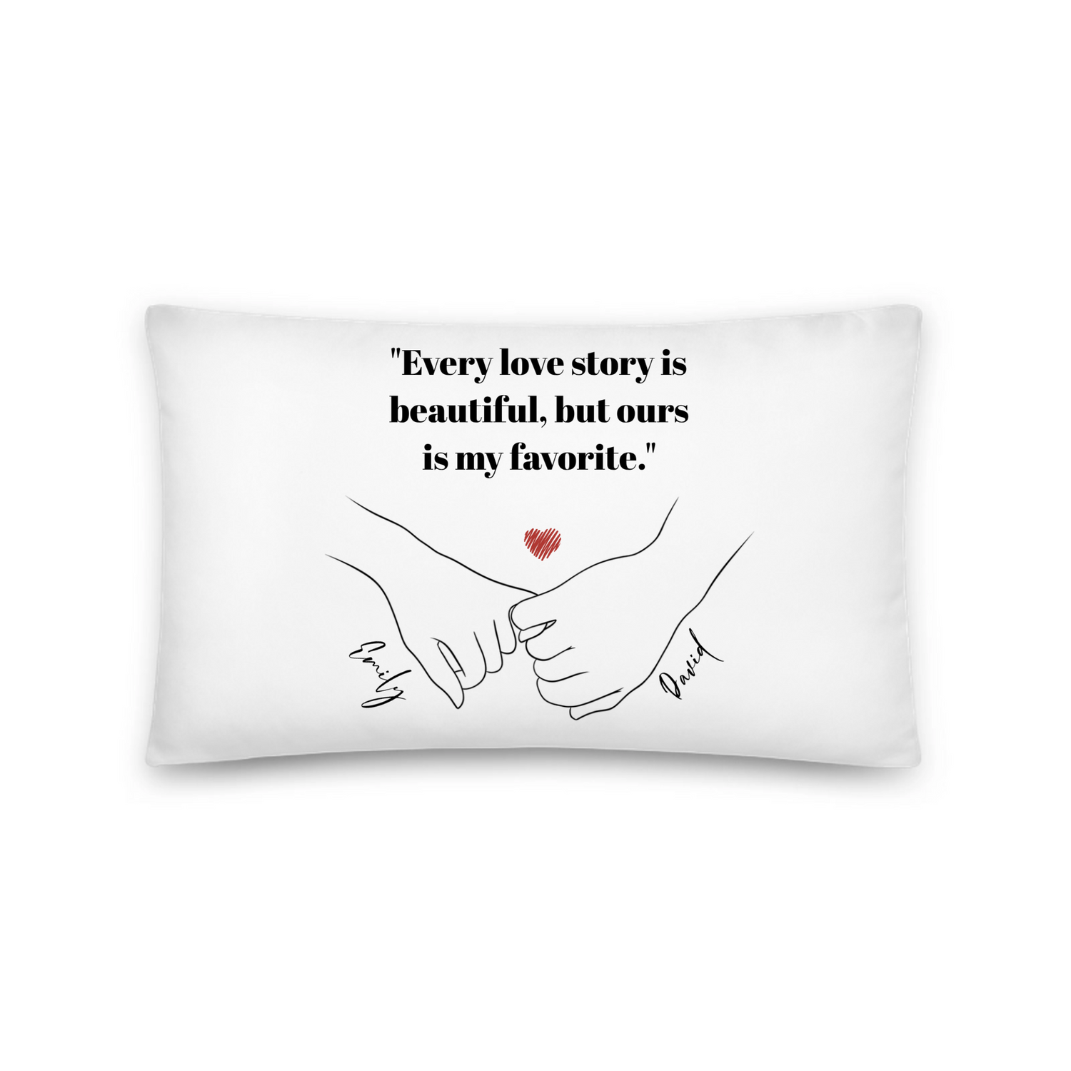 My Love - Personalized All-Over Print Basic Pillow