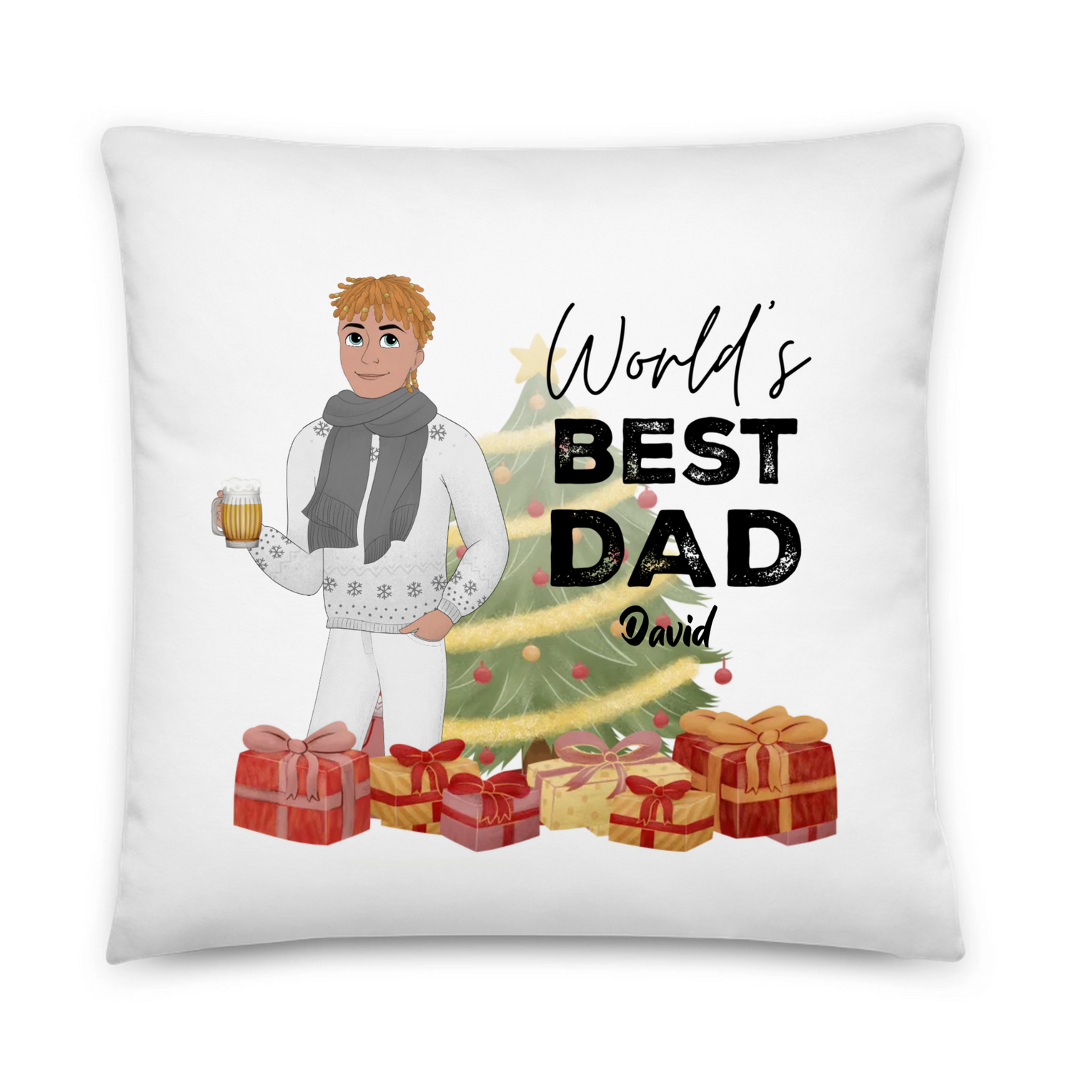 Best Father Award Goes to - Personalized All-Over Print Basic Pillow