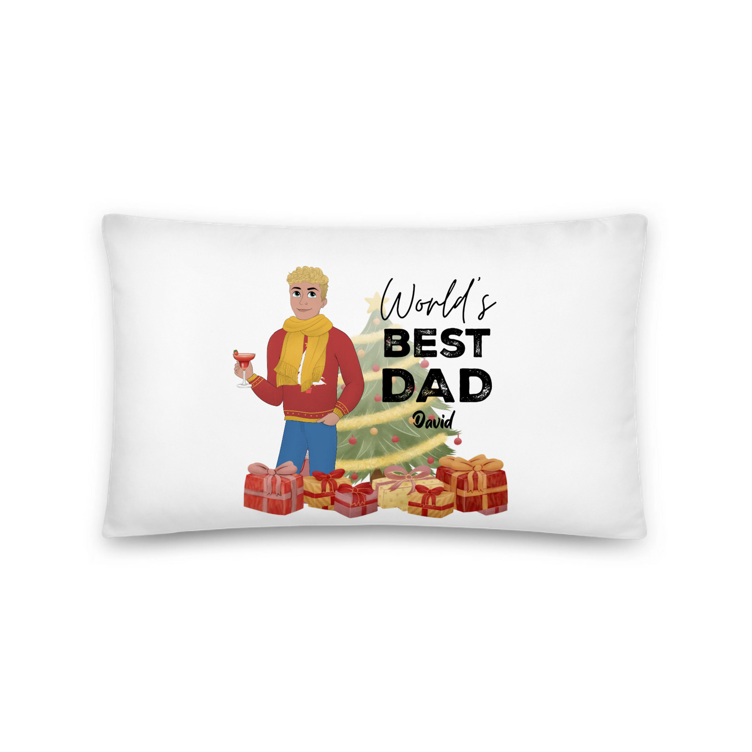 Best Father Award Goes to - Personalized All-Over Print Basic Pillow