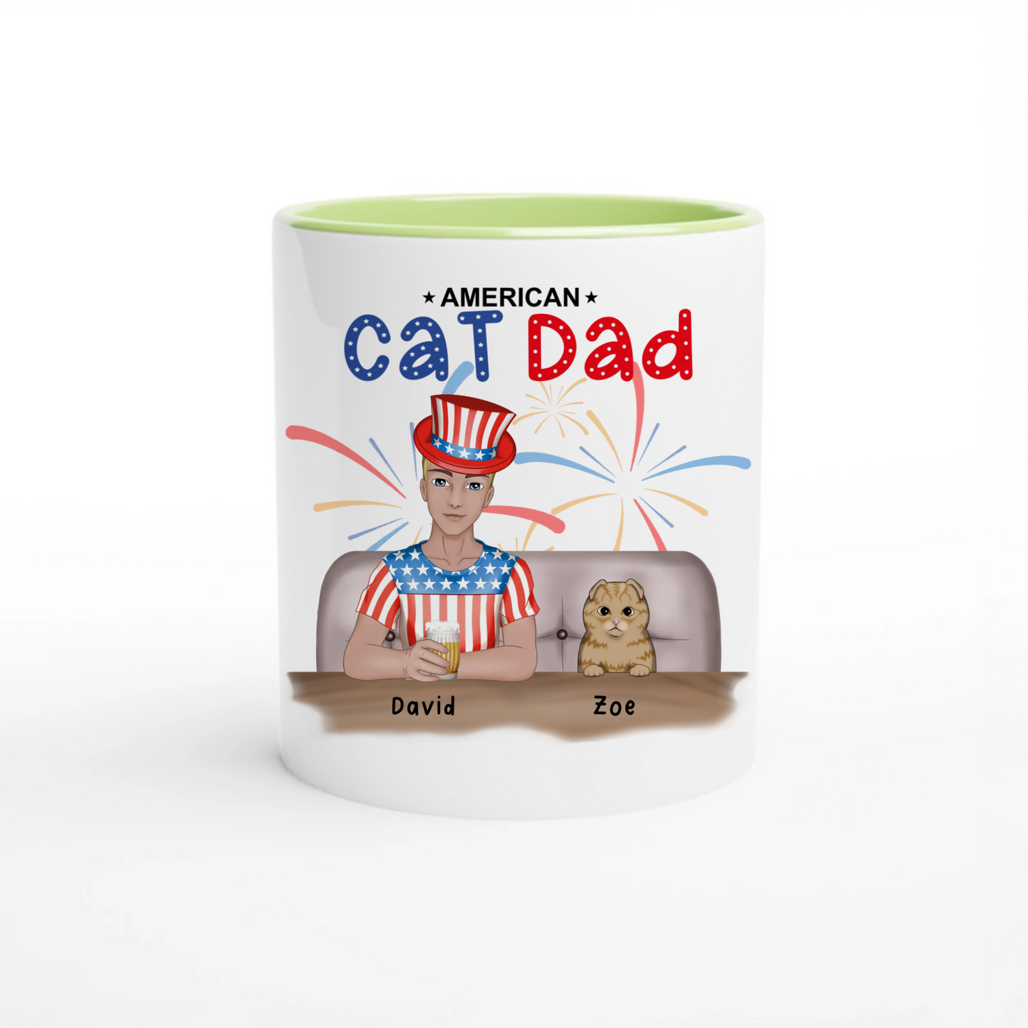 American Cad Dad - Personalized Ceramic Mug - All wrap