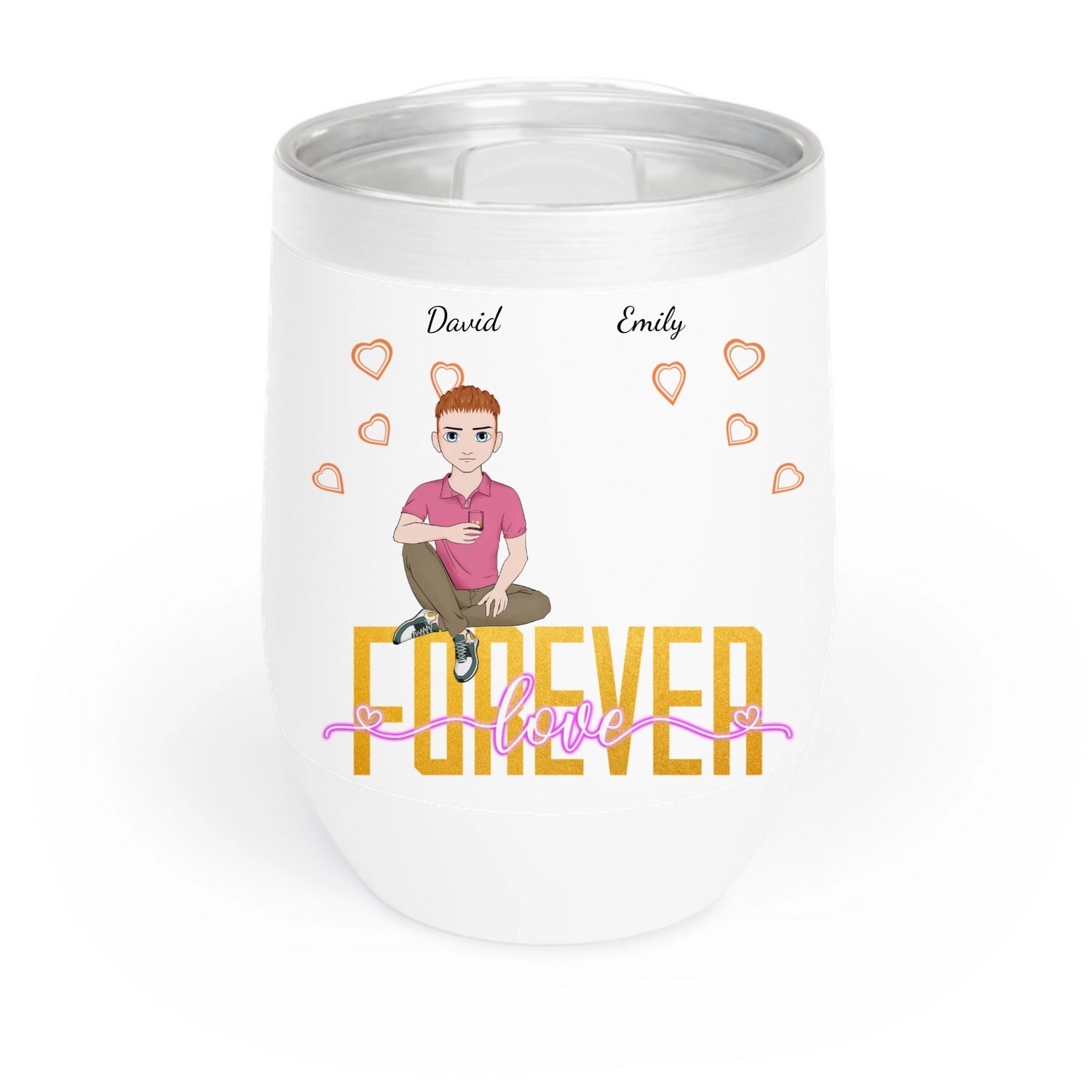 Forever love - Personalized Chill Wine Tumbler