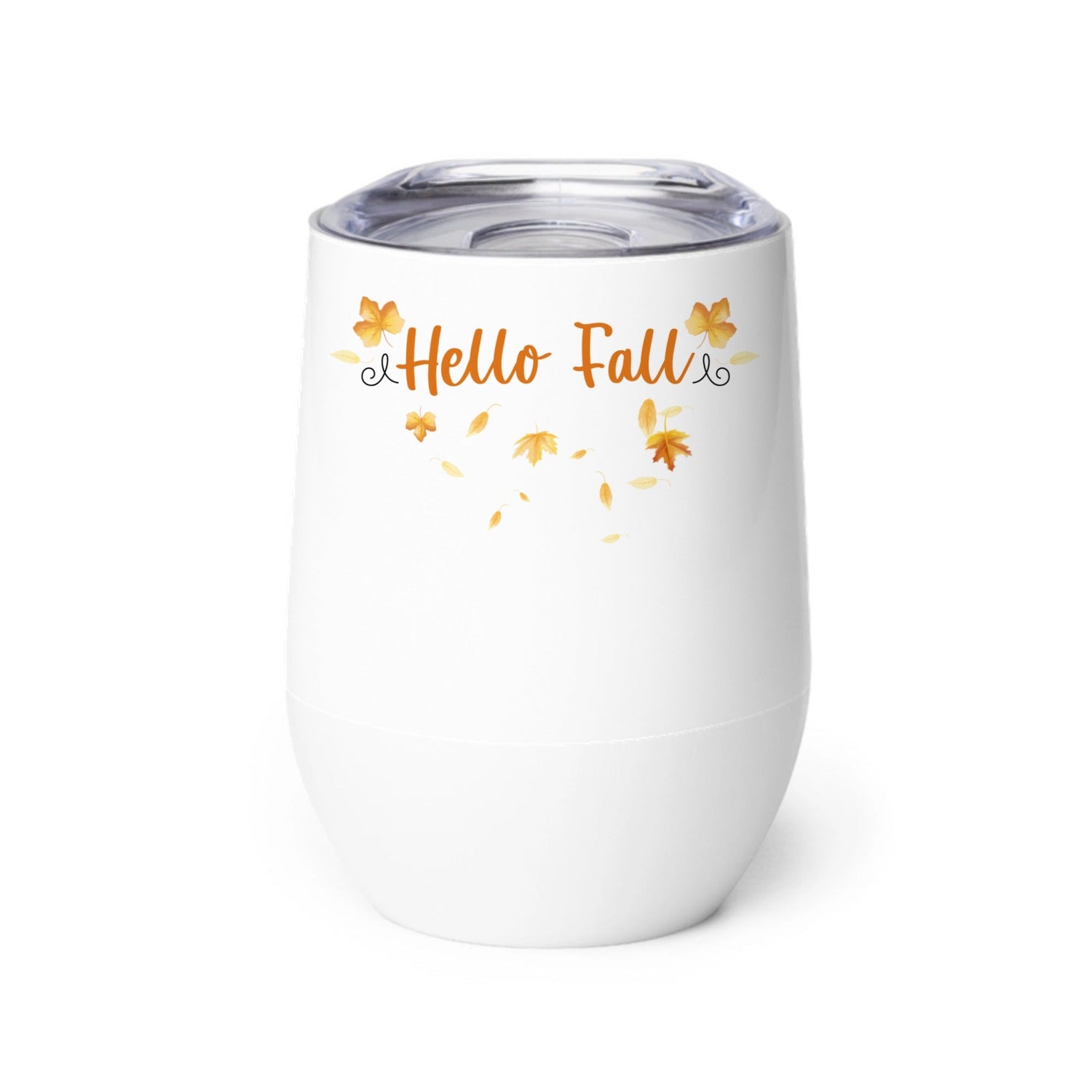 Hello Fall - Personalized Wine Tumbler