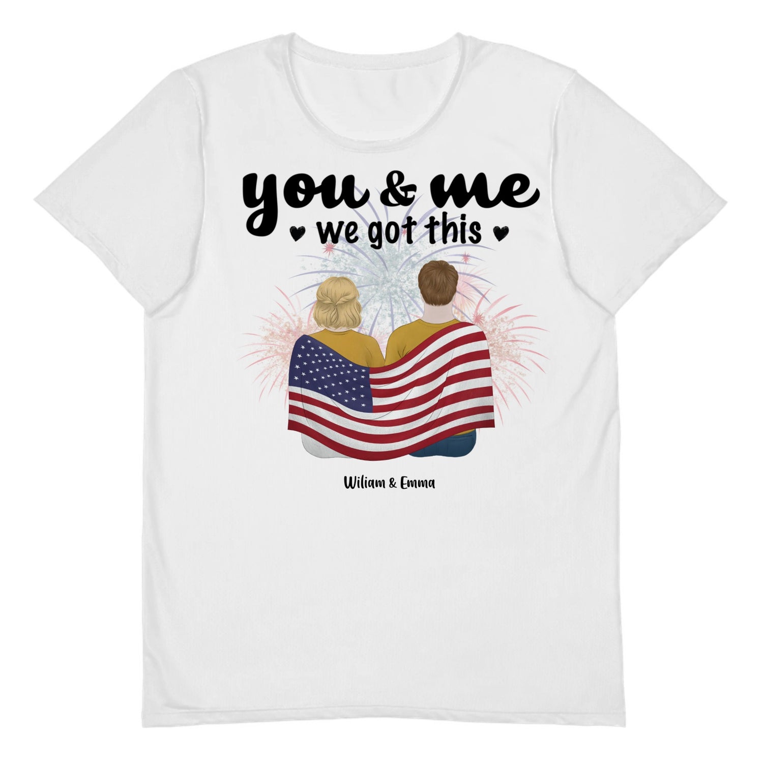 You & me, we got this - Personalized Men's Athletic T-Shirt
