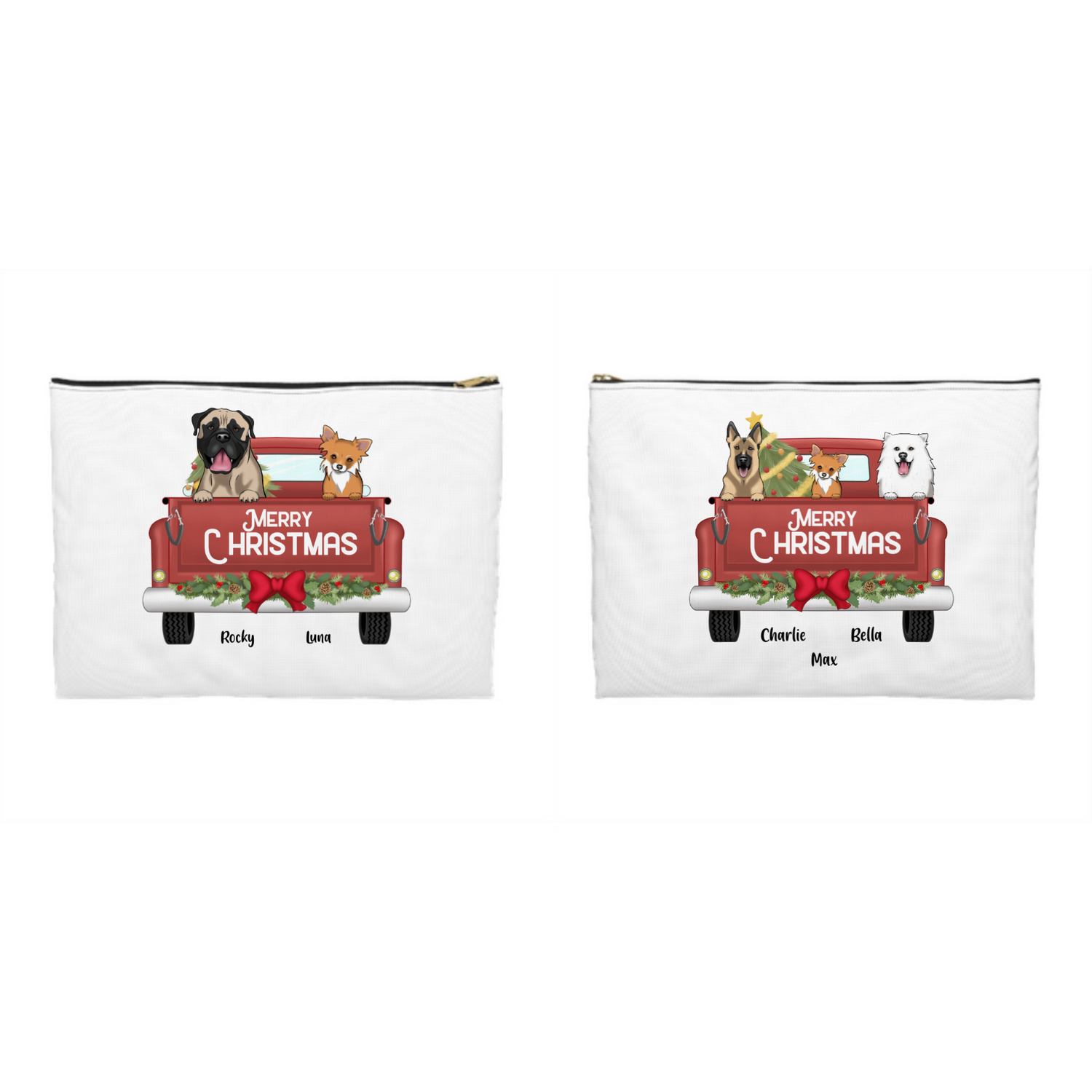 Merry Christmas - Personalized Accessory Pouch