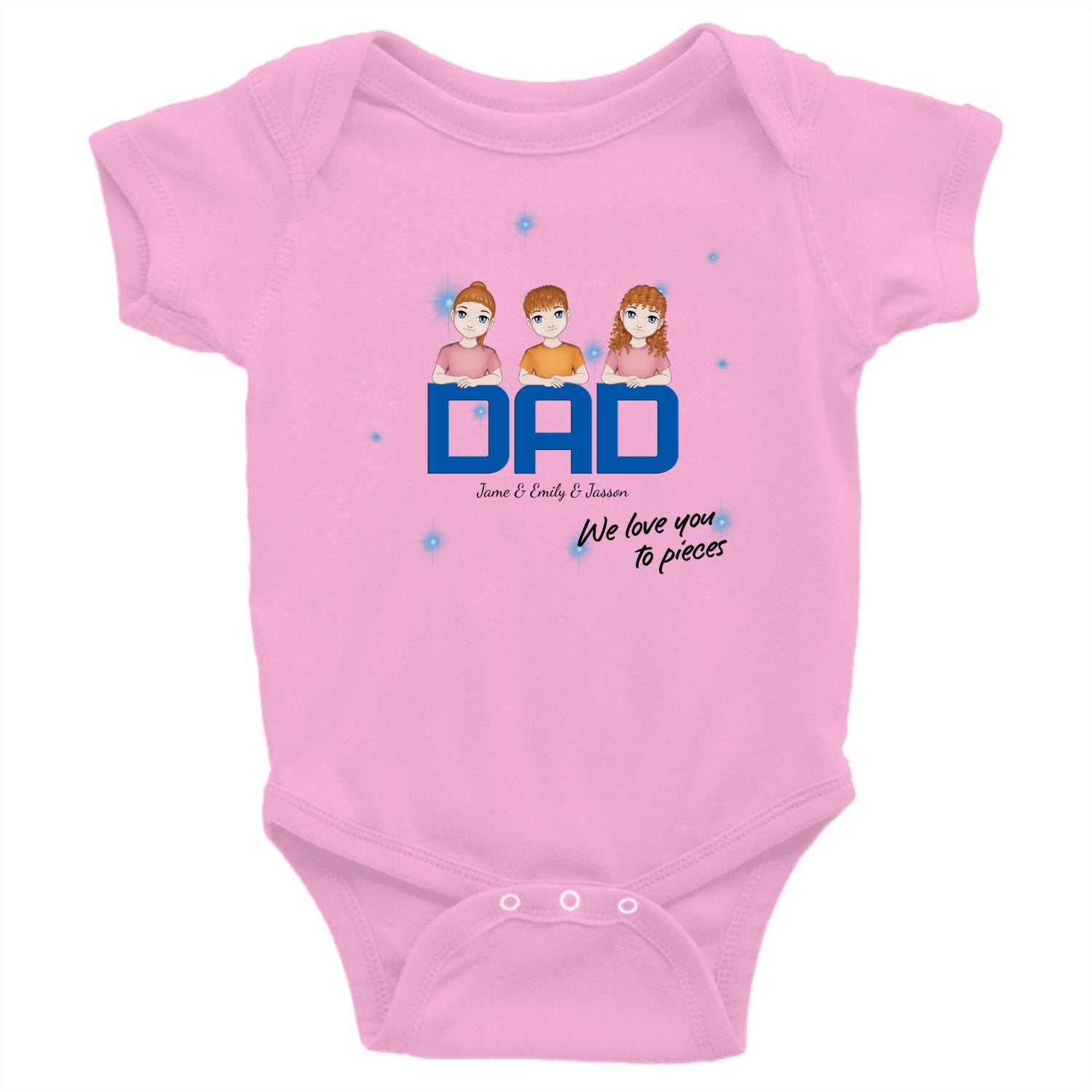 Best dad ever - Personalized Baby Short