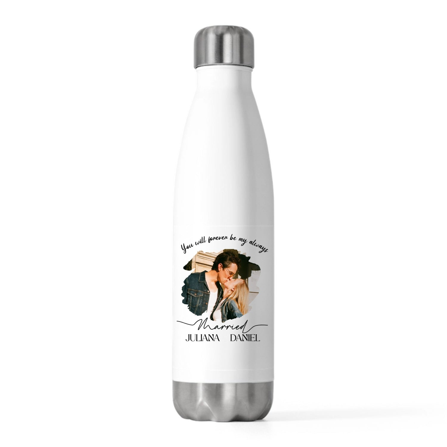 Our First Christmas Married -Personalized Insulated Bottle