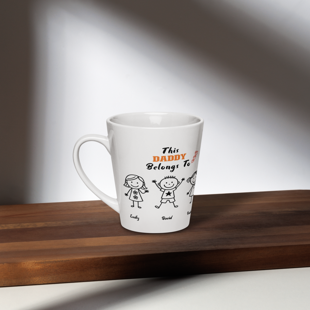 This Grandpa Belongs To - Personalized Latte Mug