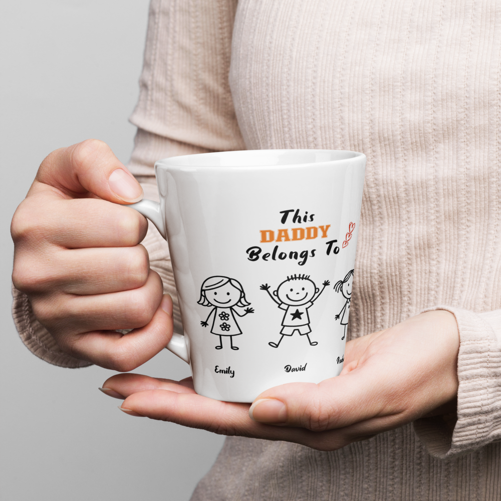 This Grandpa Belongs To - Personalized Latte Mug