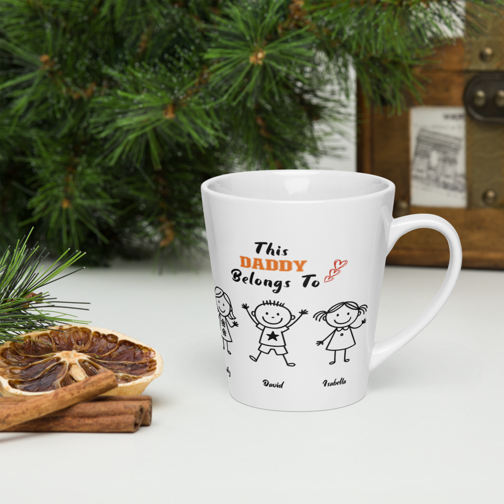 This Grandpa Belongs To - Personalized Latte Mug