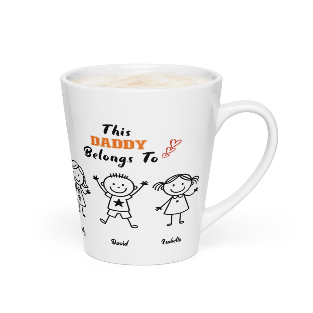 This Grandpa Belongs To - Personalized Latte Mug