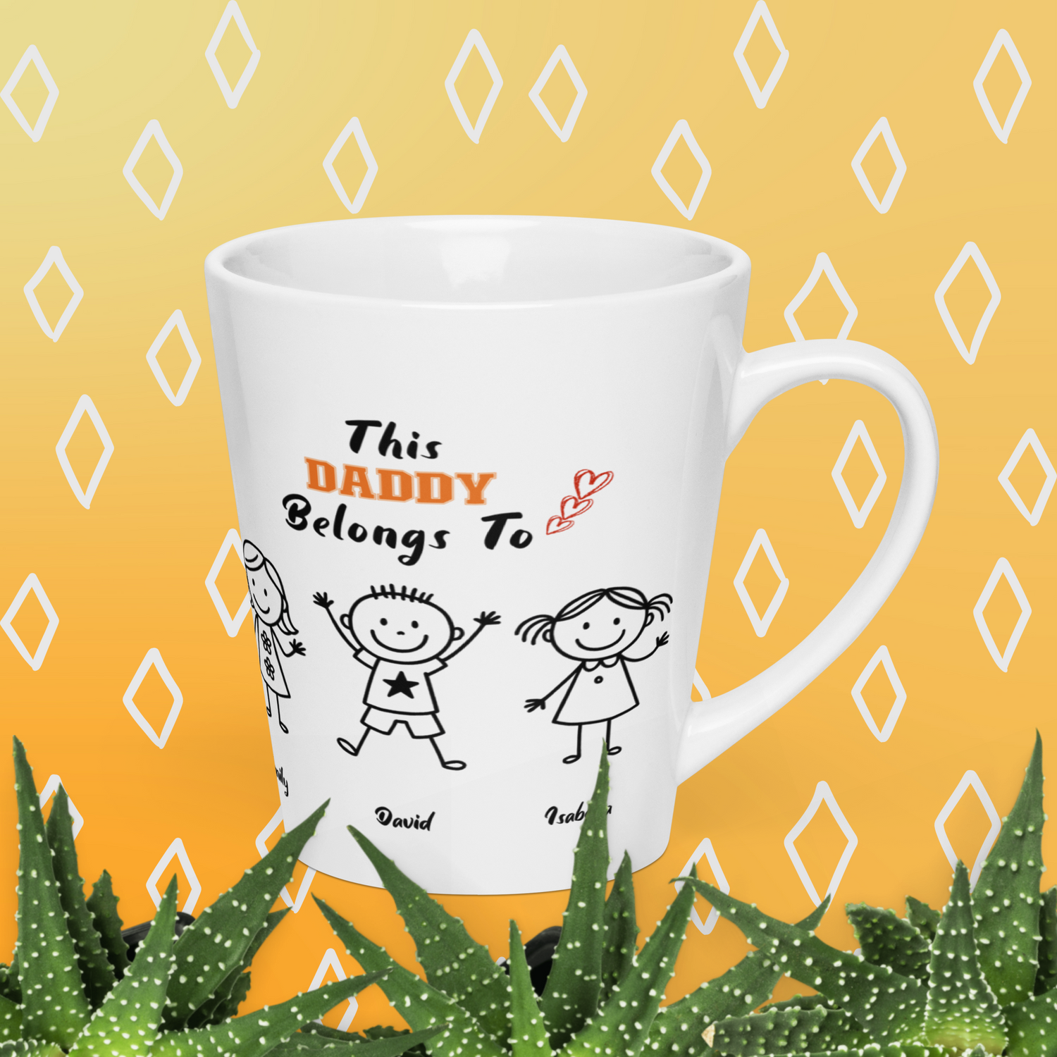 This Grandpa Belongs To - Personalized Latte Mug