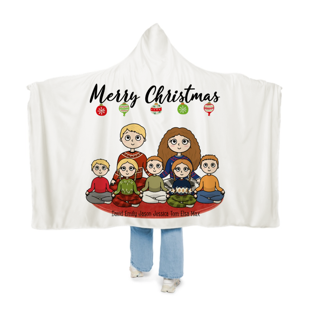 Merry Christmas from the family - Personalized Snuggle Blanket