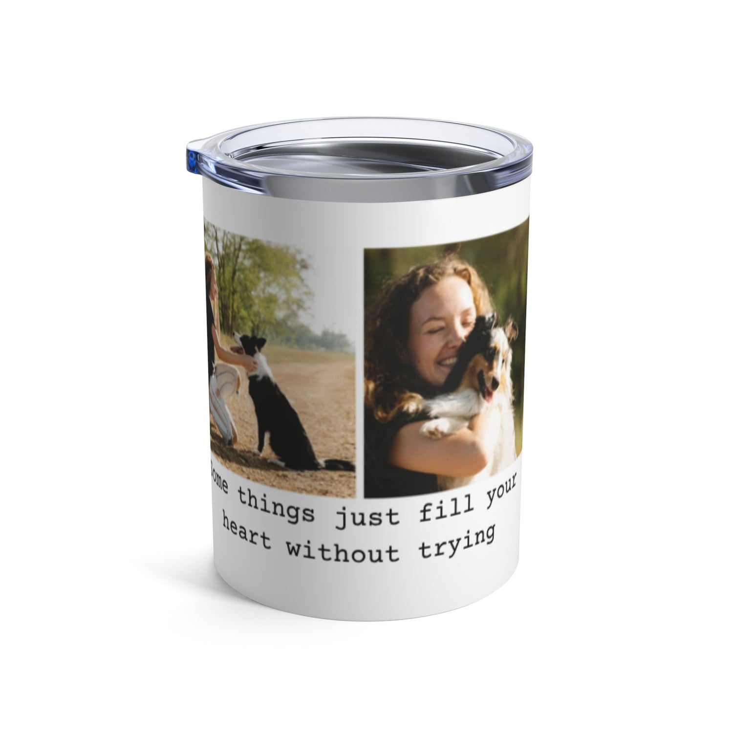 10oz Photo Tumbler — Customized Dog Memory Travel Mug (