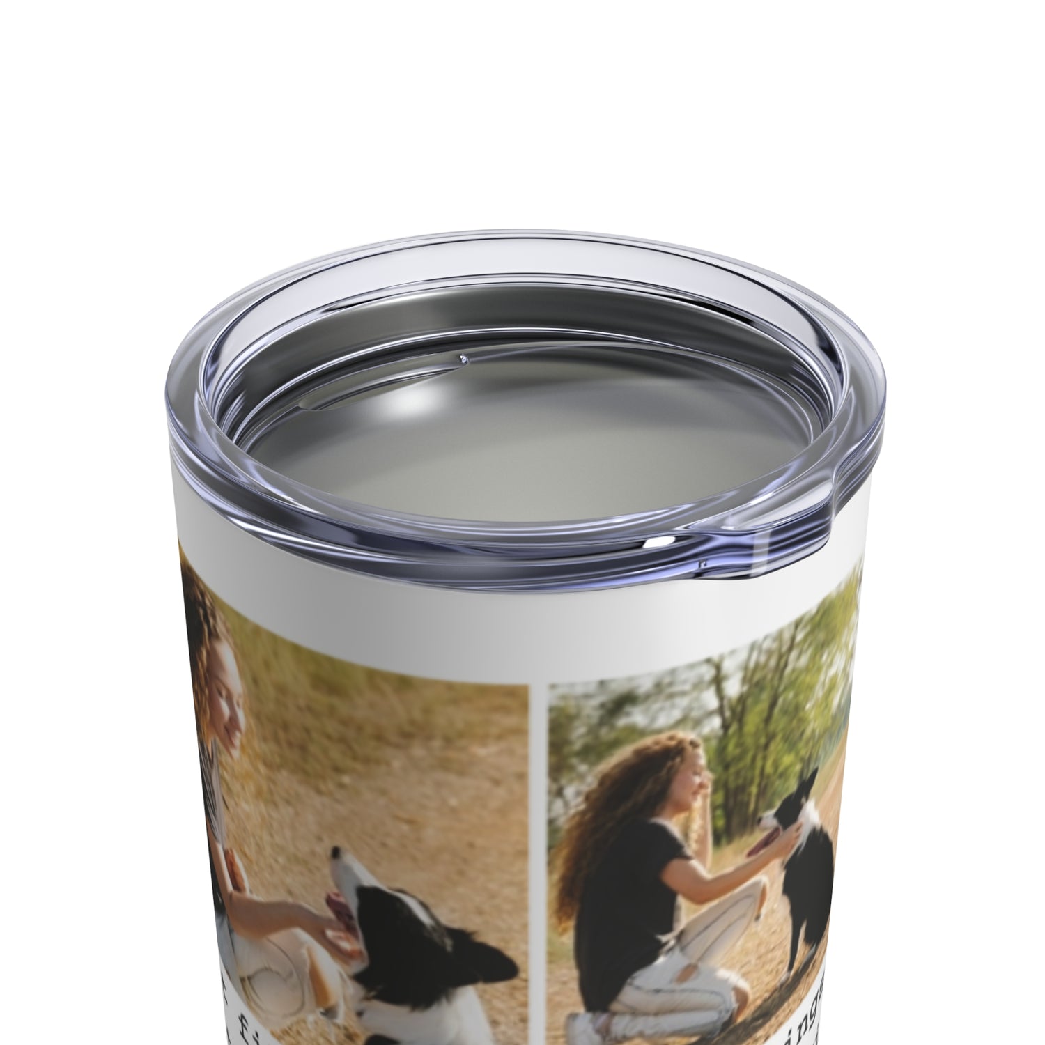 10oz Photo Tumbler — Customized Dog Memory Travel Mug (