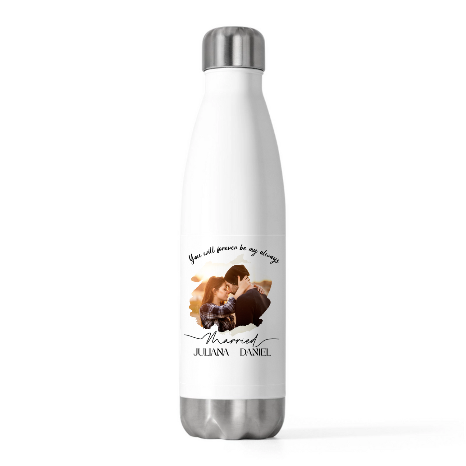 Our First Christmas Married -Personalized Insulated Bottle