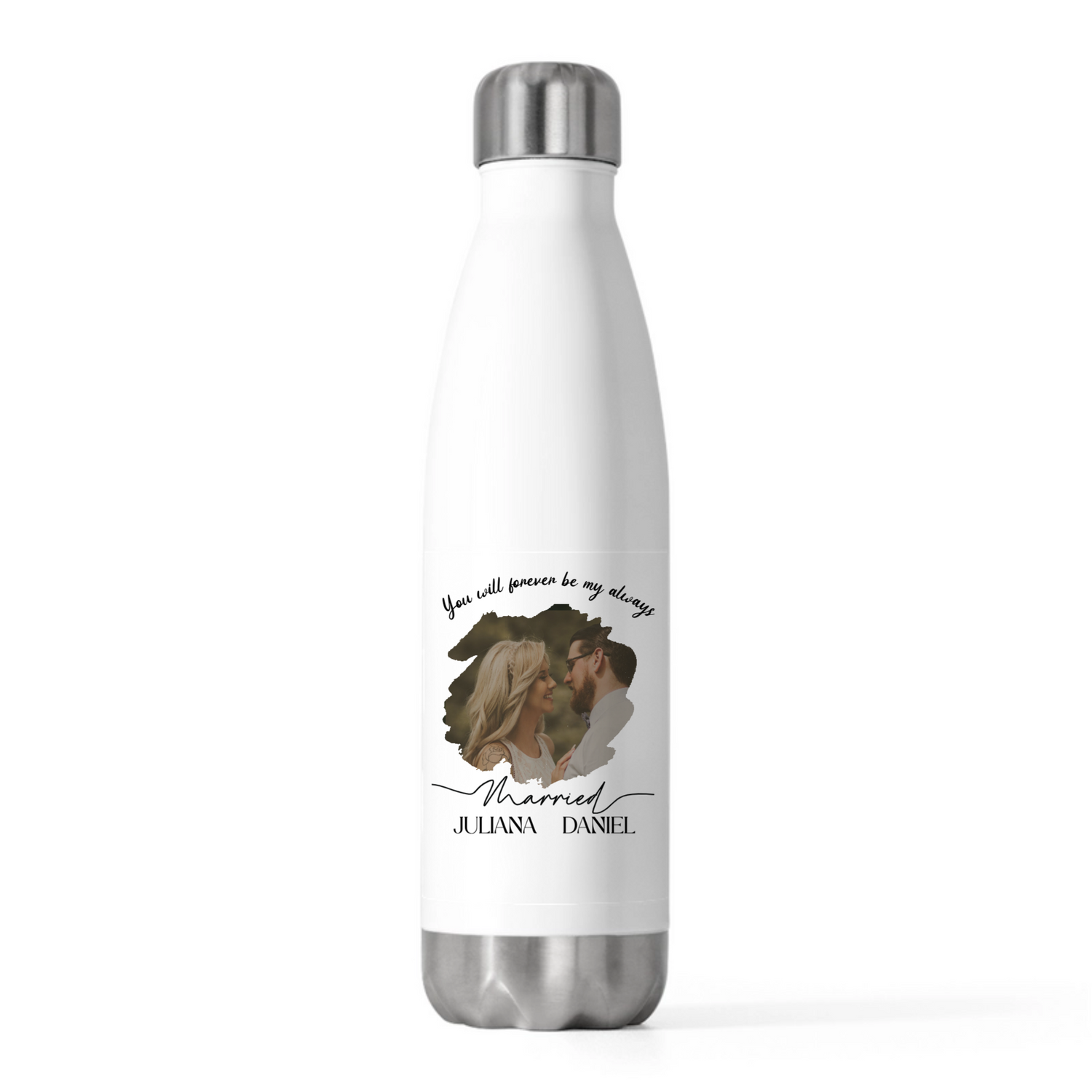 Our First Christmas Married -Personalized Insulated Bottle