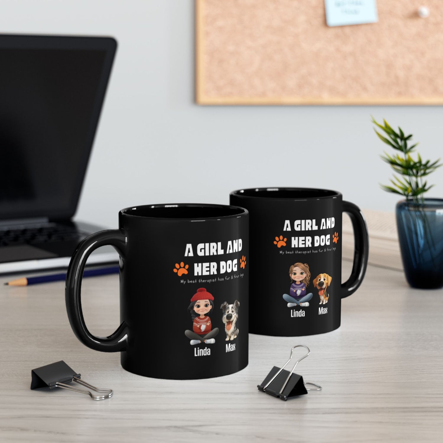 Personalized Pet Lover Mug – A Girl and Her Dog, Gifts for Dog Owners, Custom Coffee Cup, Dog Mom Gift, Cute Pet Gift