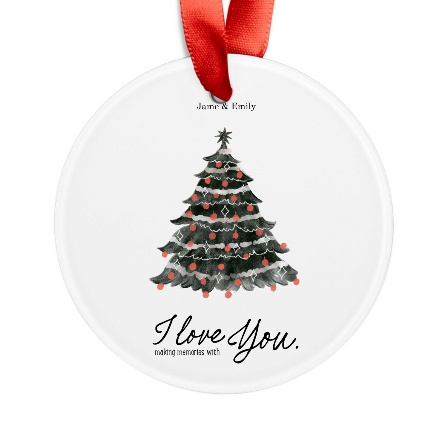 I love you to the moon & back -  Personalized Ornament