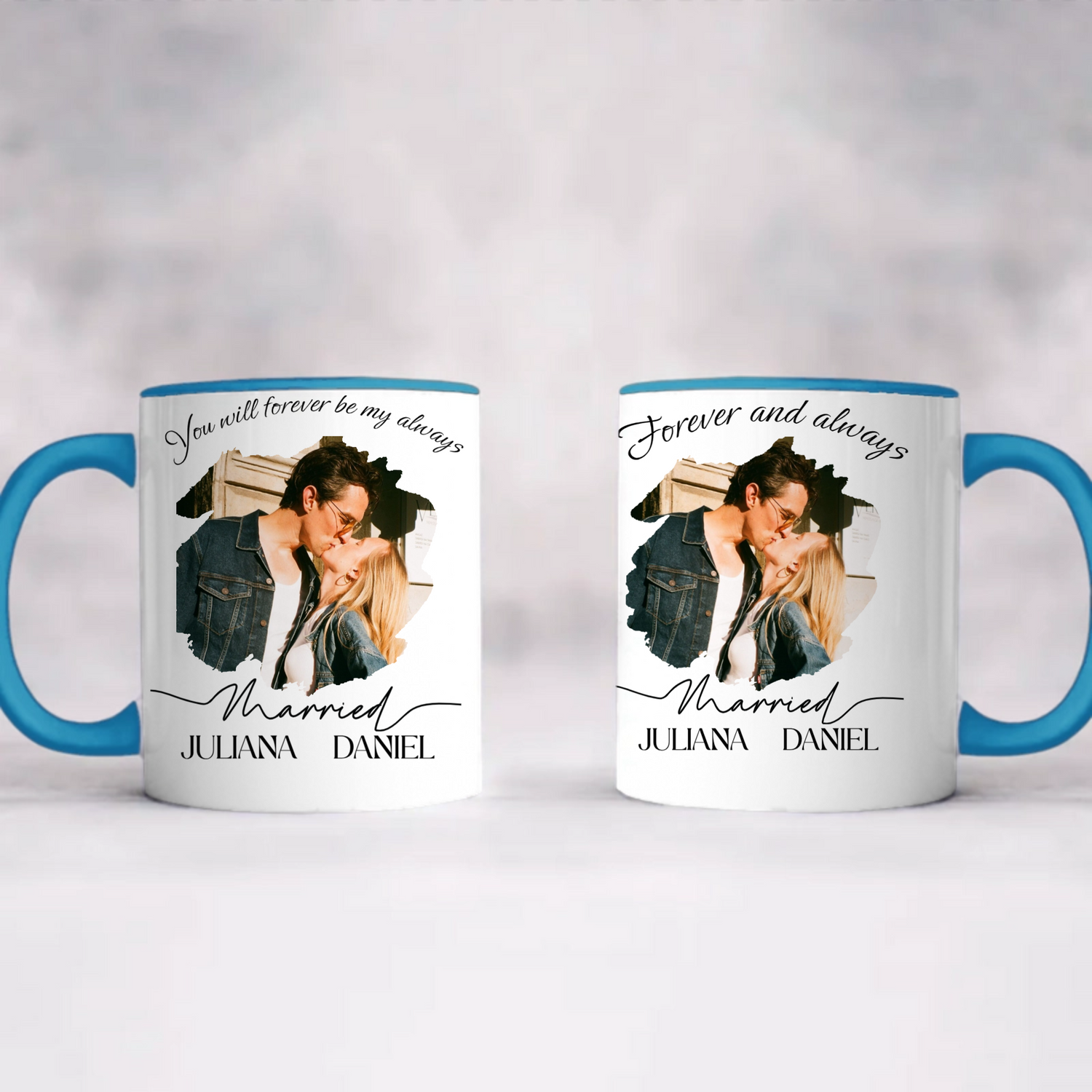 Our Firts Chrismast - Personalized Accent Coffee Mug