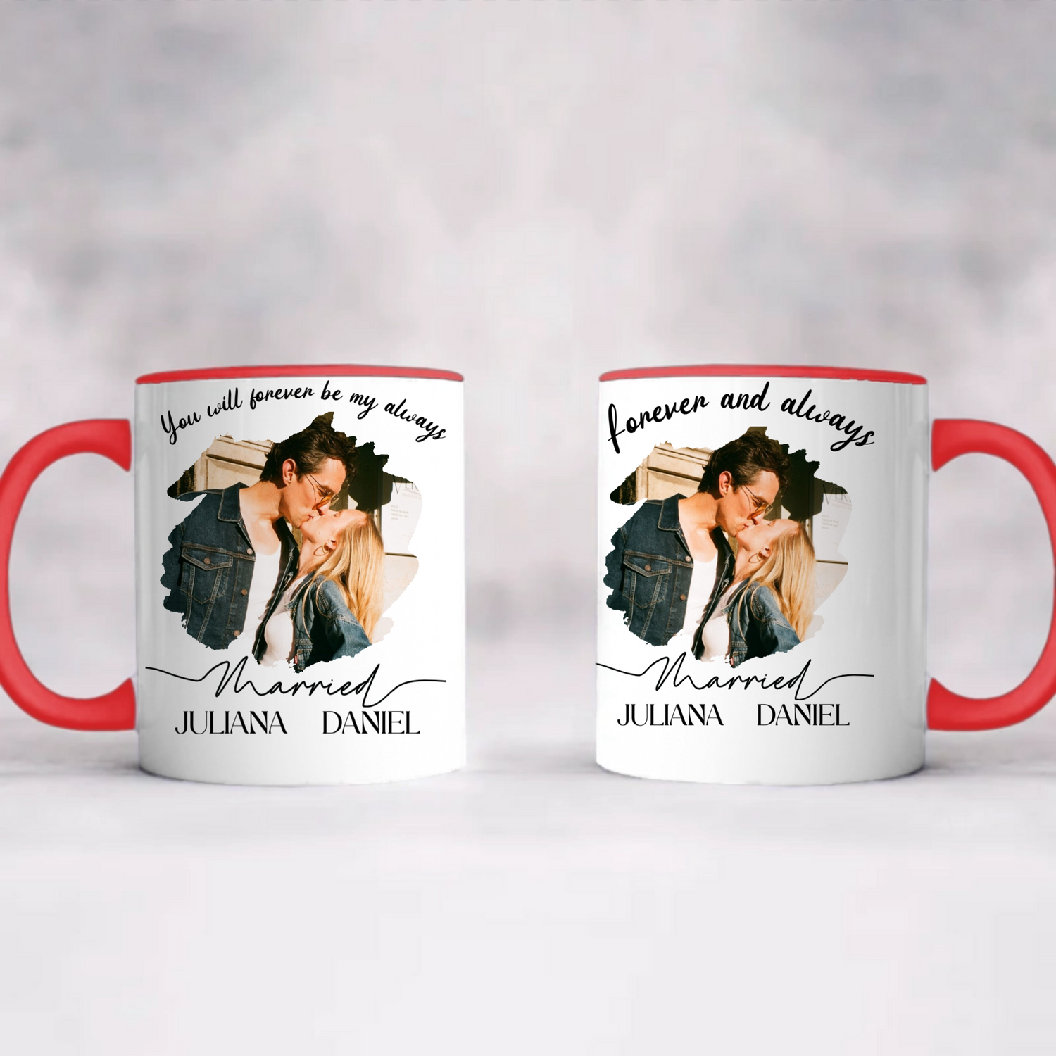 Our Firts Chrismast - Personalized Accent Coffee Mug