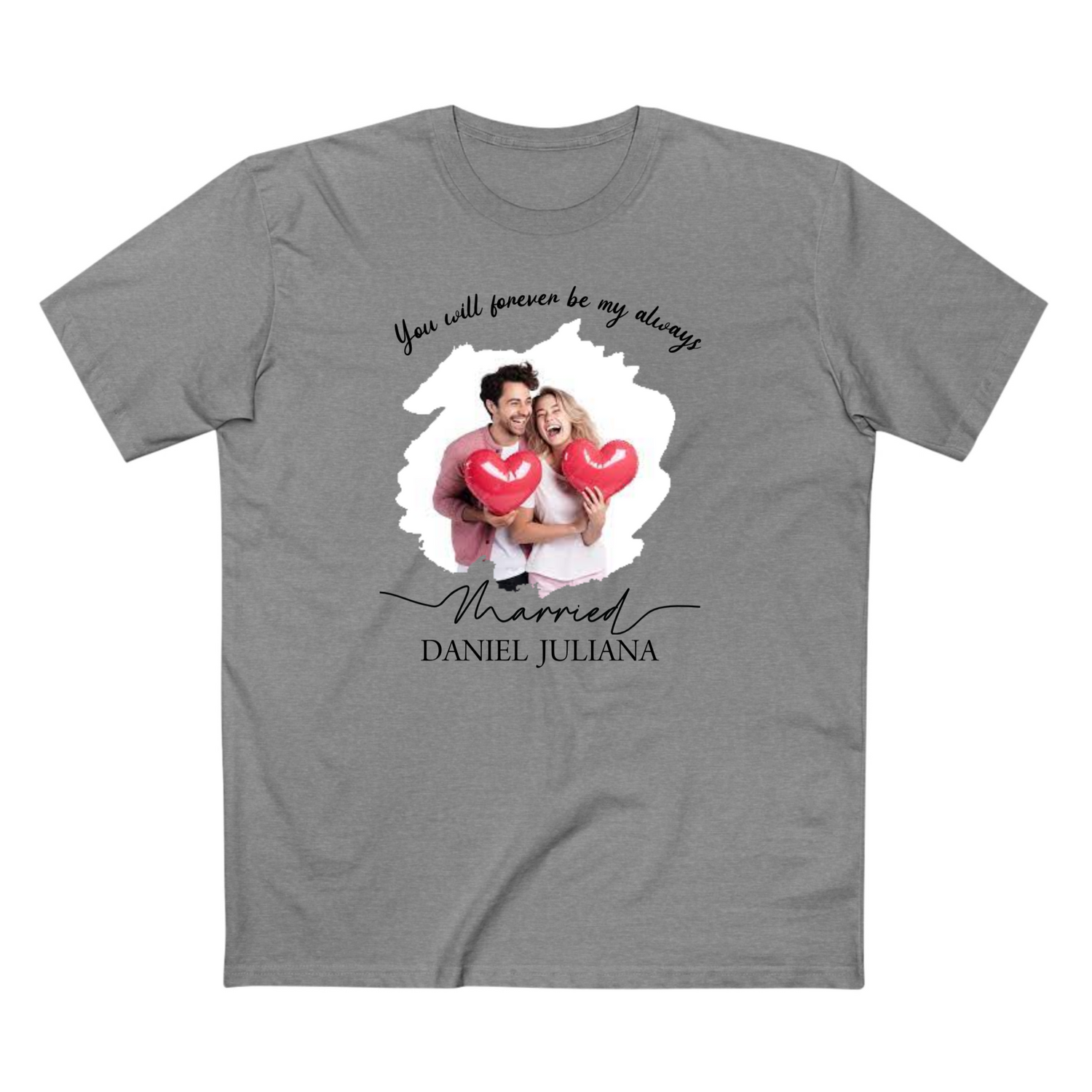Our First Christmas Married - Personalized Adult Staple Tee - Shirt