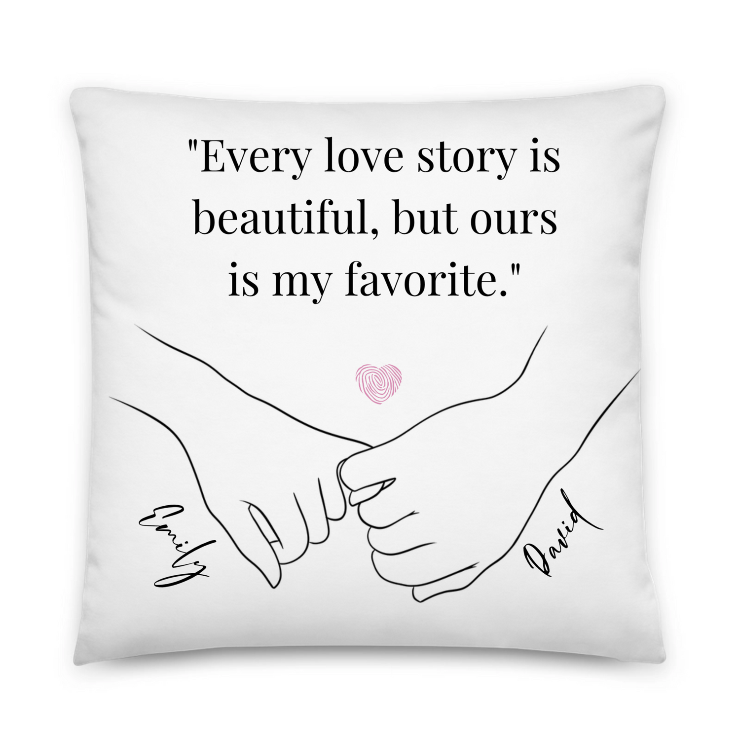 My Love - Personalized All-Over Print Basic Pillow