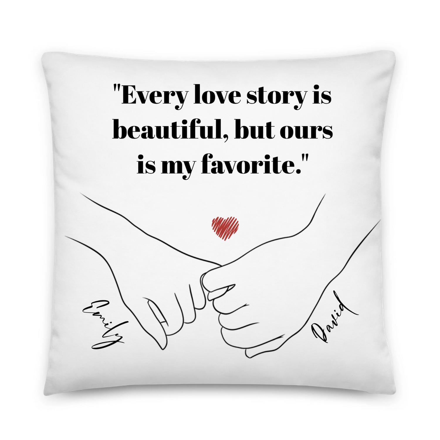 My Love - Personalized All-Over Print Basic Pillow