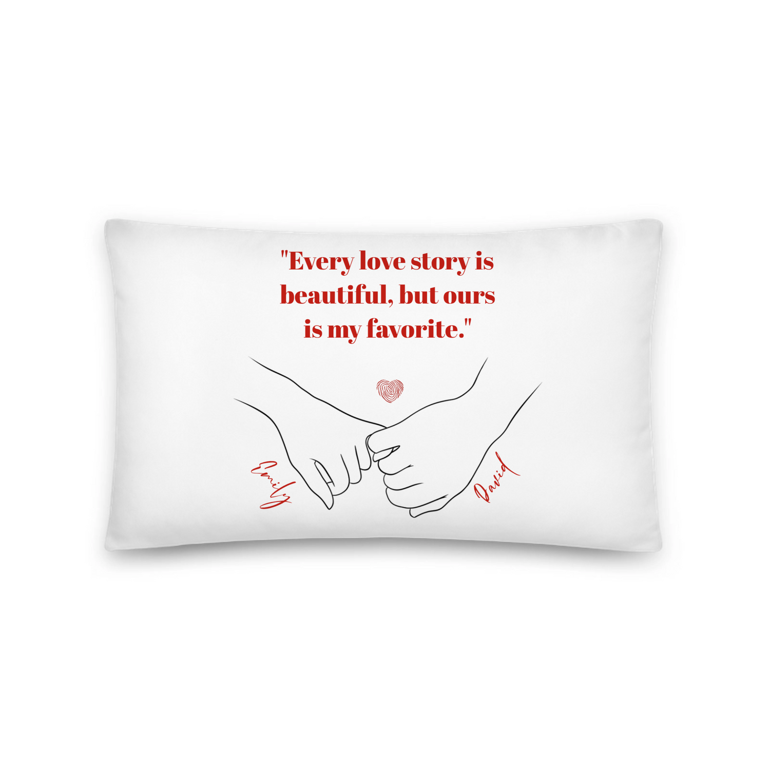 My Love - Personalized All-Over Print Basic Pillow